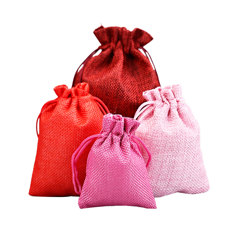 Red Series Drawstring Linen Bag