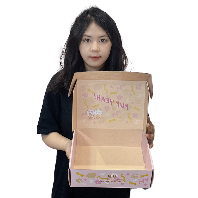 Pink full-print airplane box