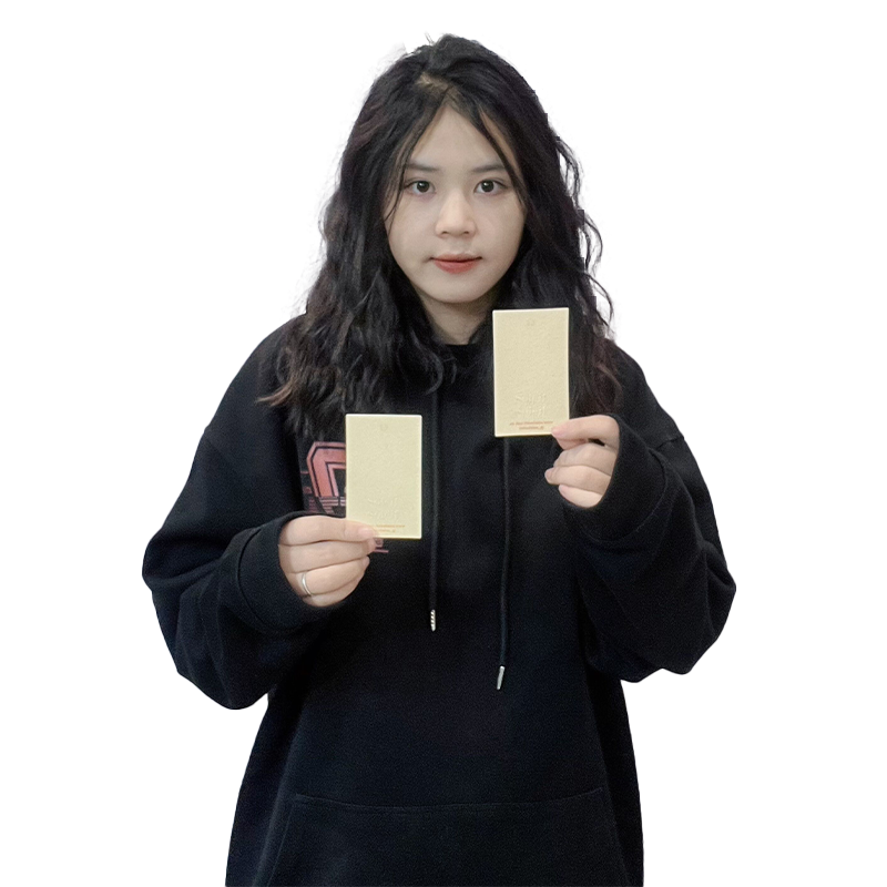 Off-white pattern embossed hangtag