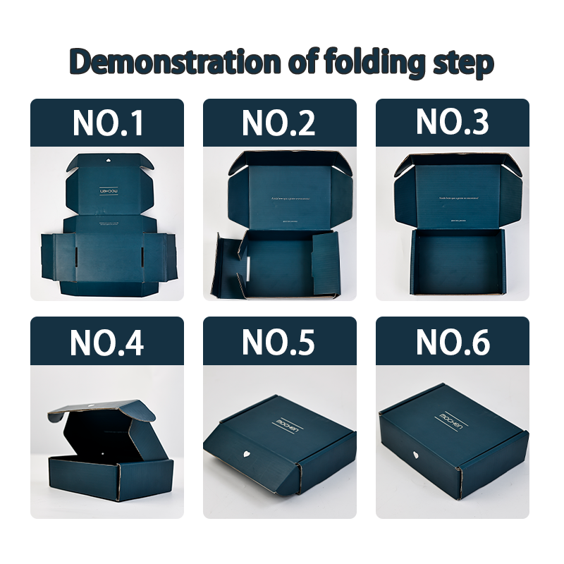 Dark blue flip top box