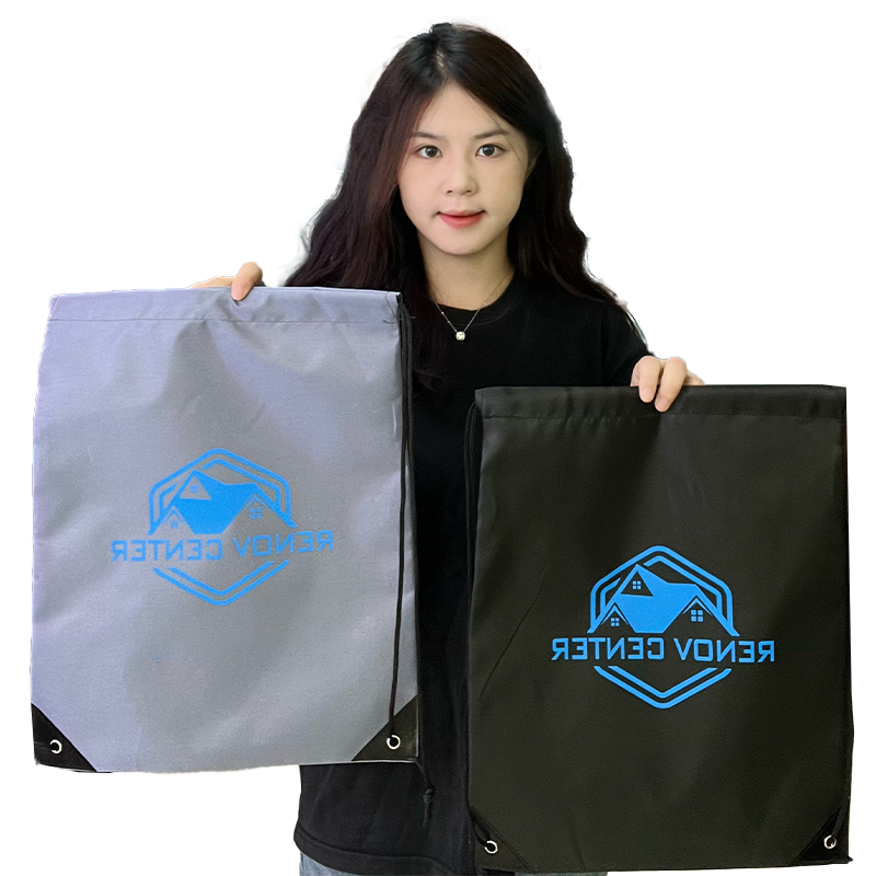 Polyester backpack drawstring bag in multiple colors