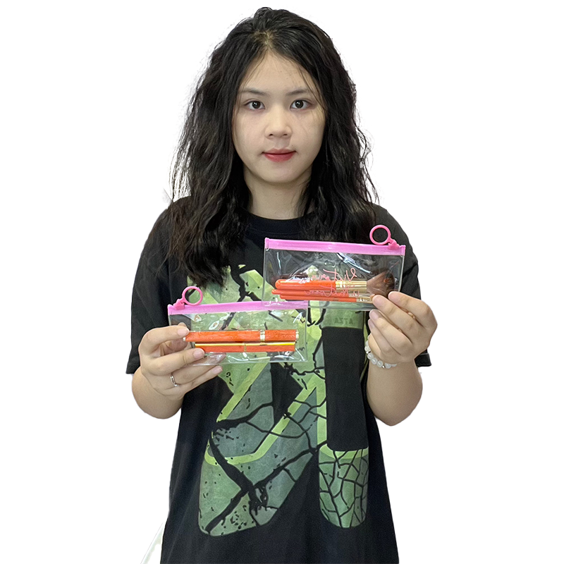 Various styles of PVC zipper bags
