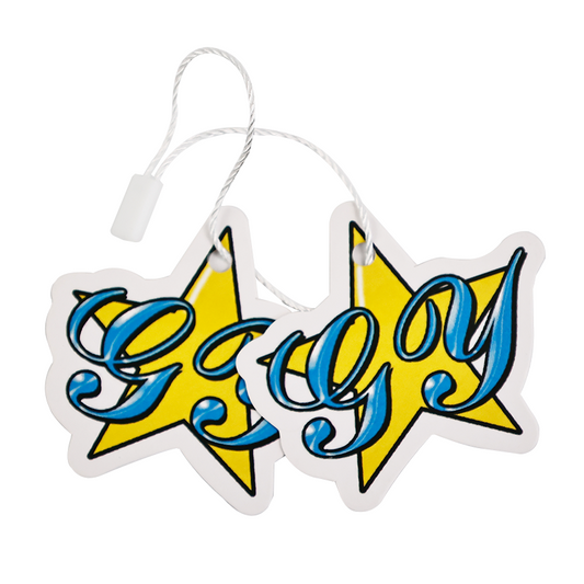 Five-pointed star shaped full-print hangtag