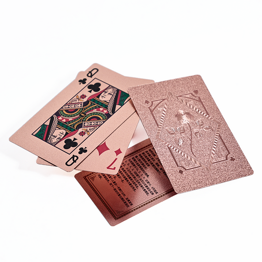 Rose gold full version fine glitter poker cards