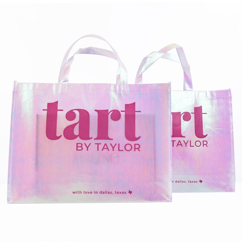 Laser gradient large size non-woven handbag