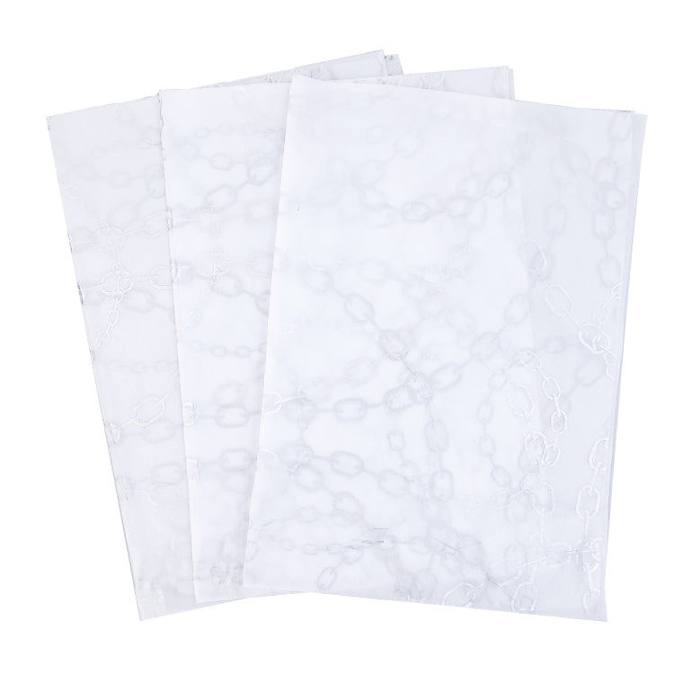 White Shirley Paper Pattern Silver Hot Stamping Wrapping Paper