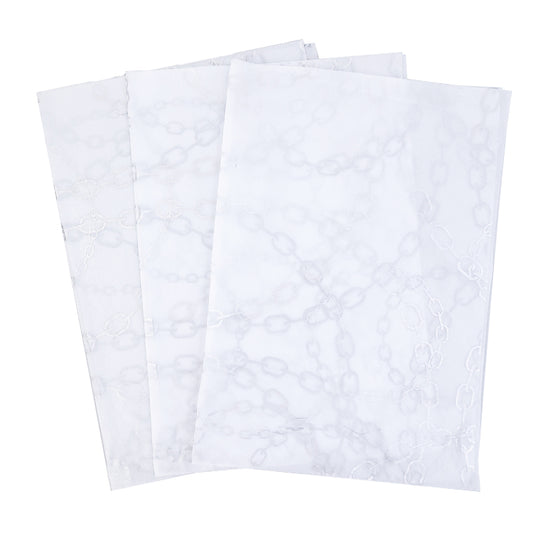 White Shirley Paper Pattern Silver Hot Stamping Wrapping Paper