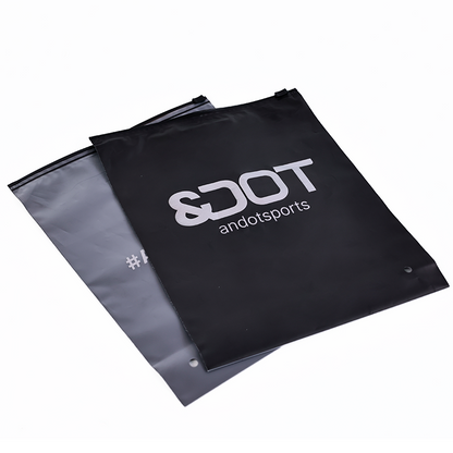 Single-sided transparent frosted pattern hot silver zipper bag