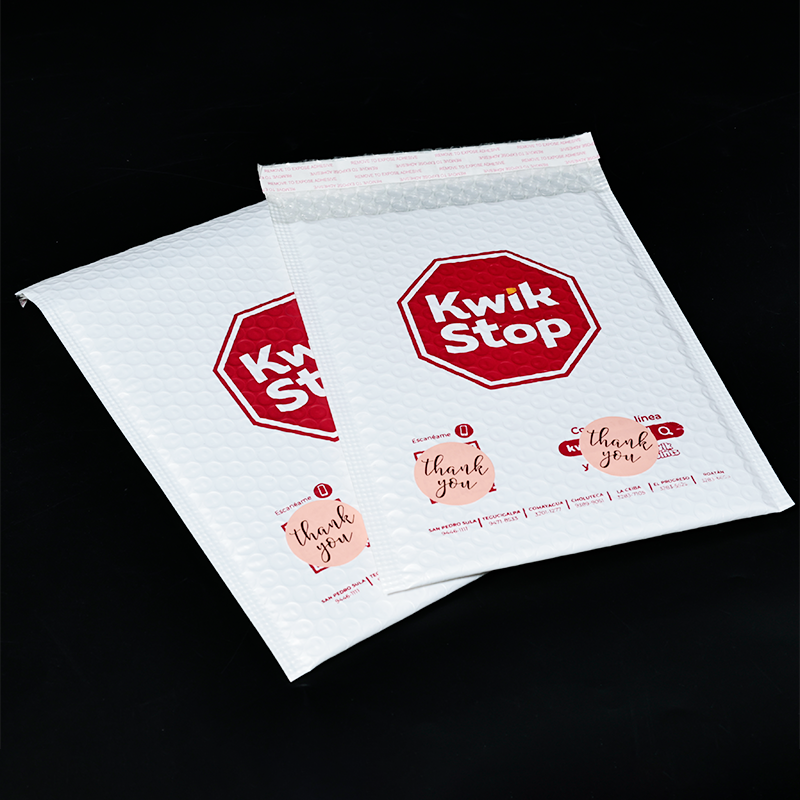 White and red express bubble bag