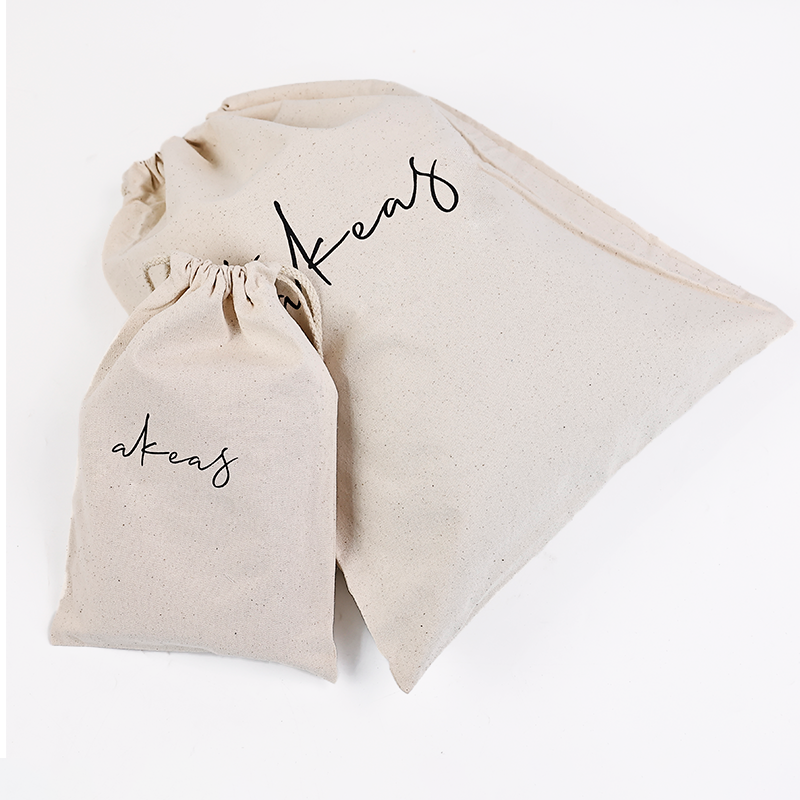 Same style multi-size linen drawstring bag