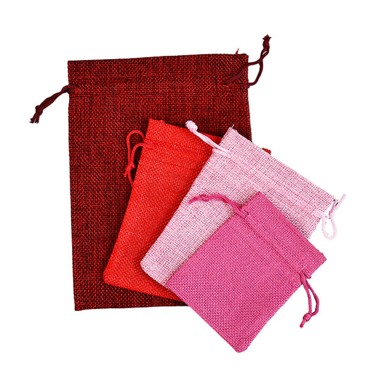 Red Series Drawstring Linen Bag