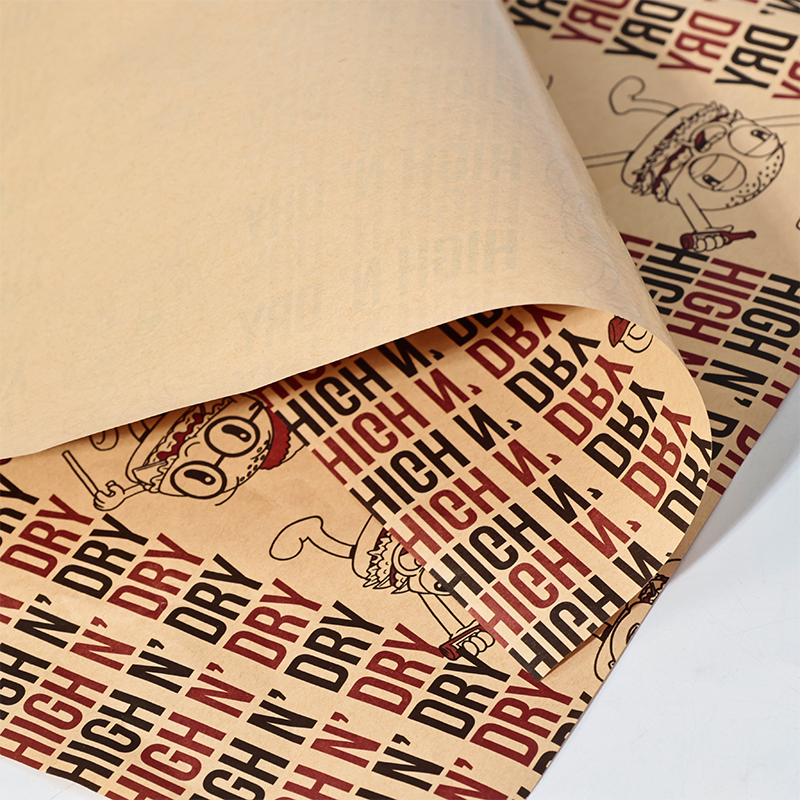 Hamburger food wrapping paper