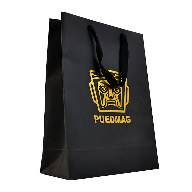 Black gold foil handbag
