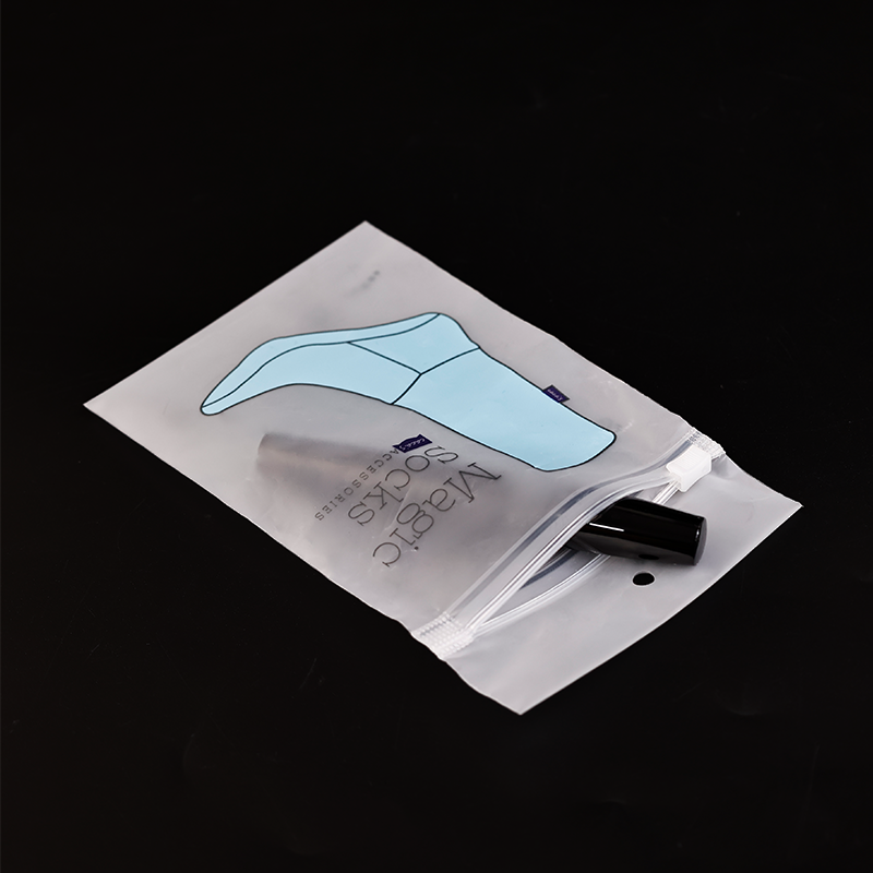 Small size transparent frosted zipper bag