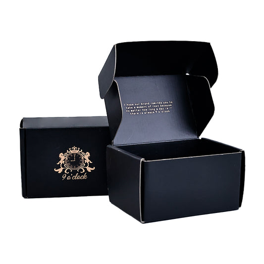 Black gold foil small airplane box