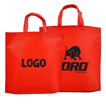 Red bottom non-woven bag