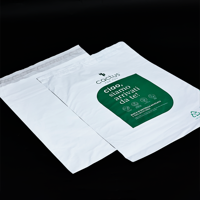 White PE self-adhesive courier bag