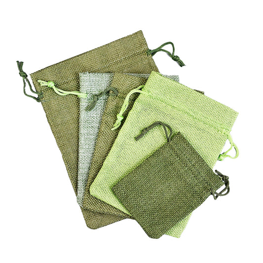 Green Series Drawstring Linen Bag