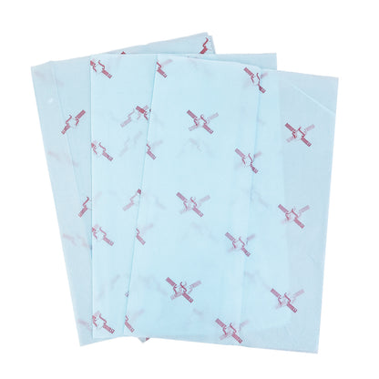 Blue Shirley Paper Printed Red Pattern Wrapping Paper