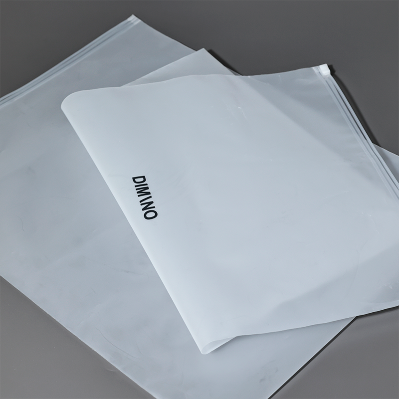Transparent frosted plastic ziplock bag