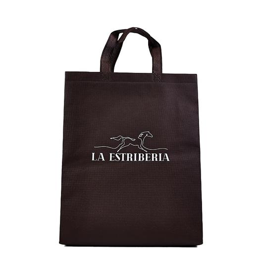 Brown long non-woven tote bag
