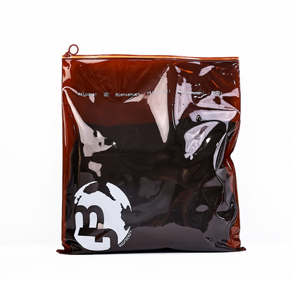 Brown Large Size PVC Zipper Bag