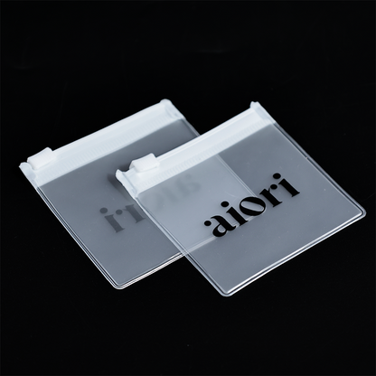 Small size transparent frosted PVC zipper bag