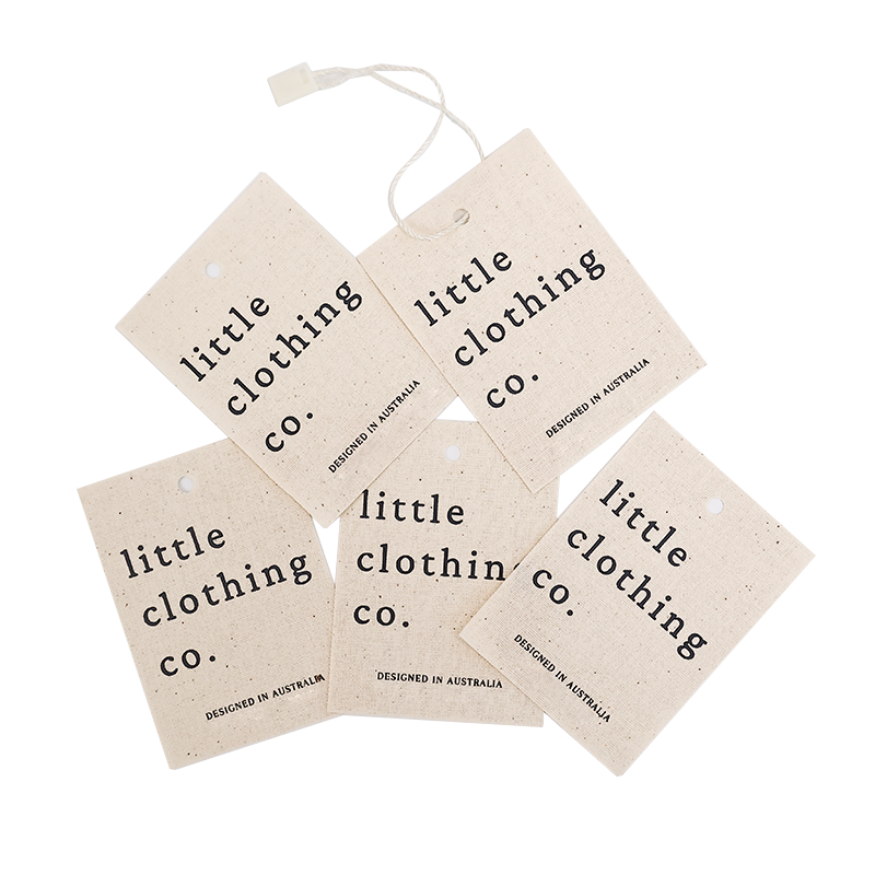 Linen material black tag