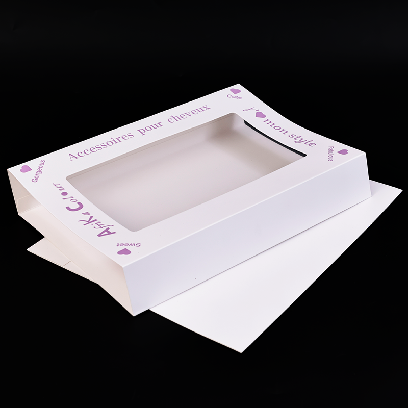 White cardboard pattern hot silver packaging box