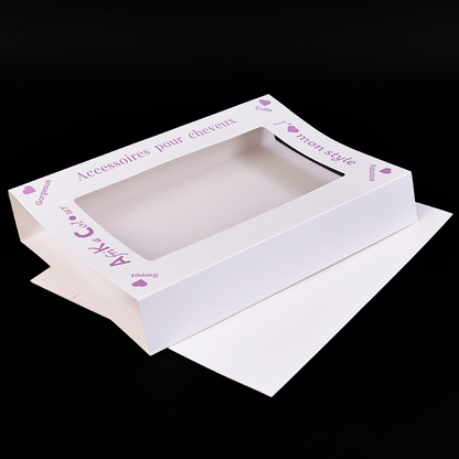 White cardboard pattern hot silver packaging box