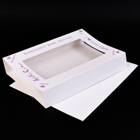 White cardboard pattern hot silver packaging box
