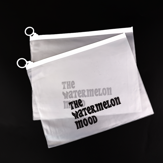 Transparent frosted smooth zipper bag