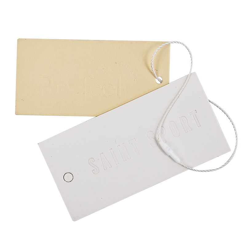 Embossed hangtag