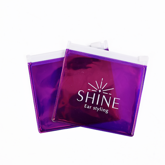 Small Size Square Purple PVC Zipper Bag