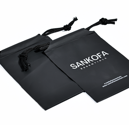 Black small size bottom drawstring bag