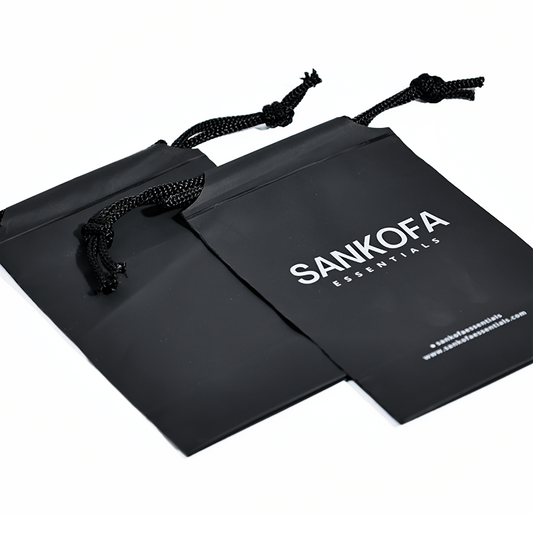 Black small size bottom drawstring bag