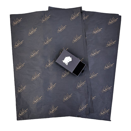Black Shirley Paper Pattern Gold Printed Wrapping Paper