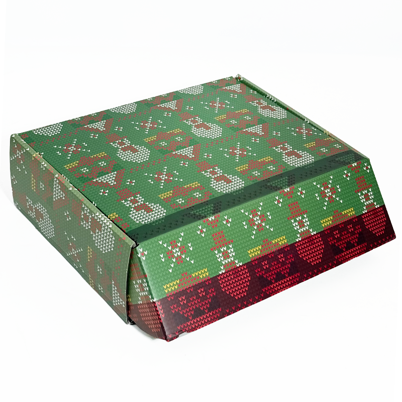 Full version of the Christmas pattern corrugated airplane box