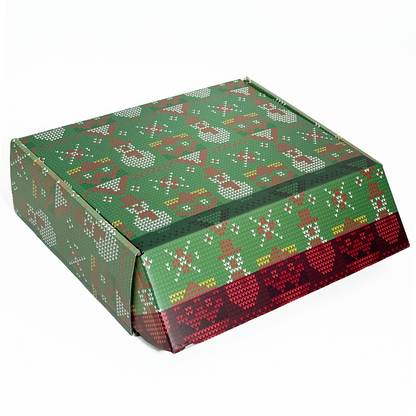 Full version of the Christmas pattern corrugated airplane box