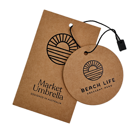 Brown kraft paper various styles set tag