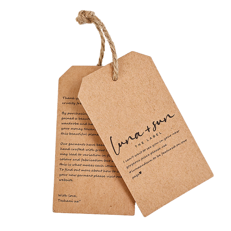 Brown hemp rope tag