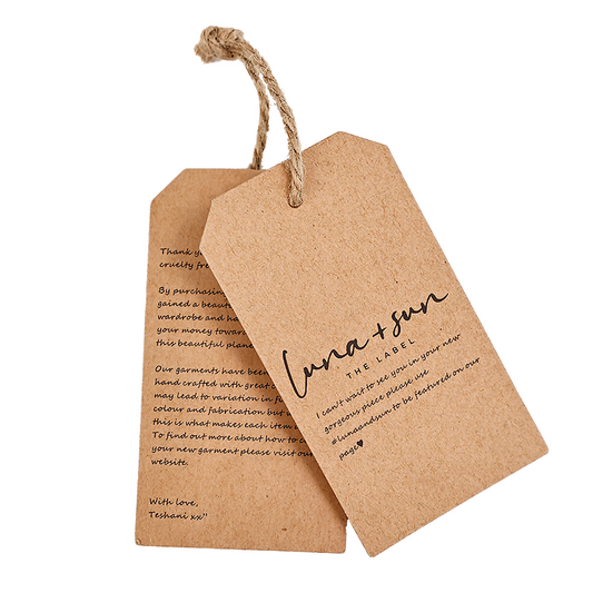 Brown hemp rope tag