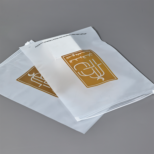 Transparent frosted zipper bag