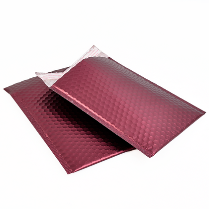 Wine red self-adhesive aluminized bubble courier bag
