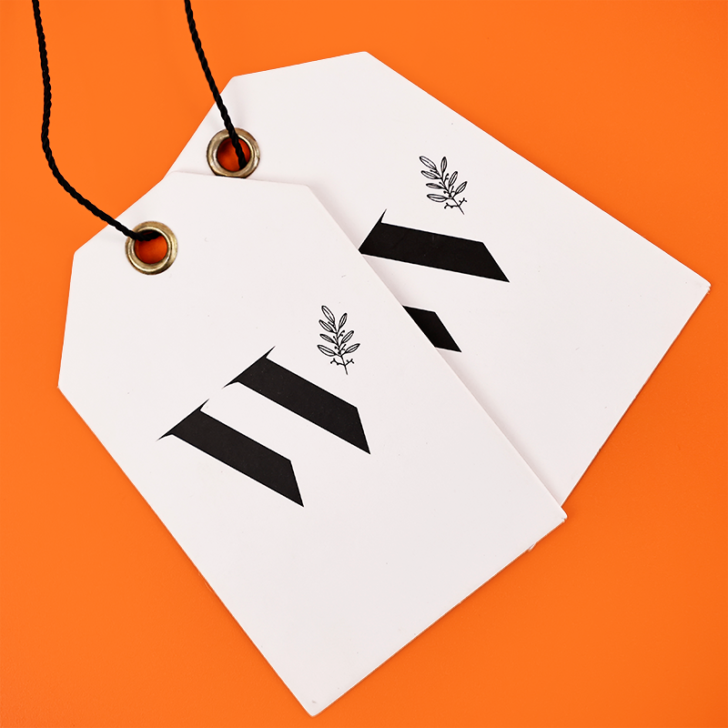 White special-shaped tag