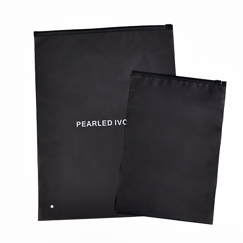 Various sizes black frosted zipper bags