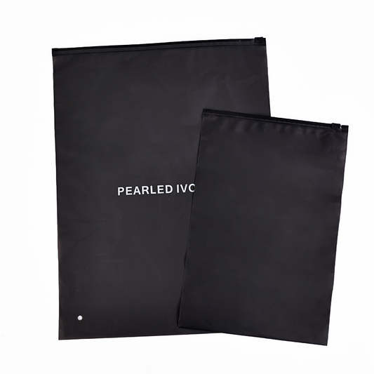 Various sizes black frosted zipper bags