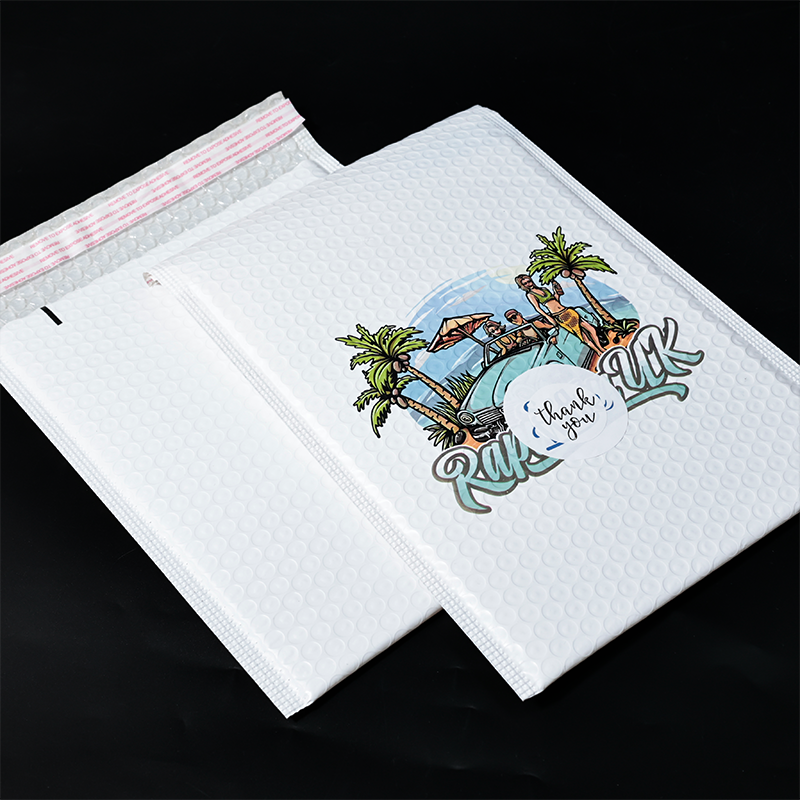 White color printed express bubble bag