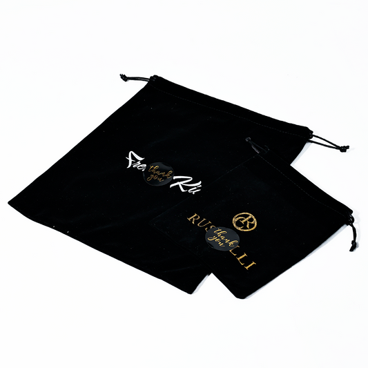 Black Multi-Size Fleece Drawstring Bag