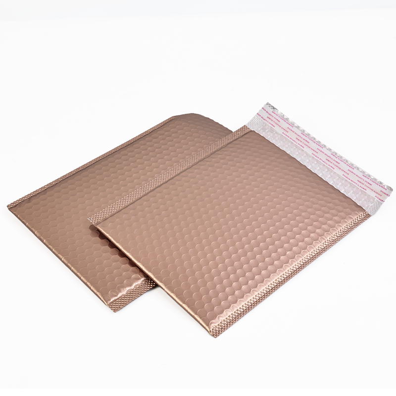 Milk tea gold self-adhesive aluminized film bubble courier bag
